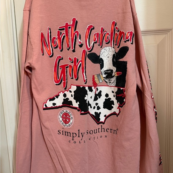 Simply Southern North Carolina Girl Long Sleeve Tee Shirt - Picture 3 of 9
